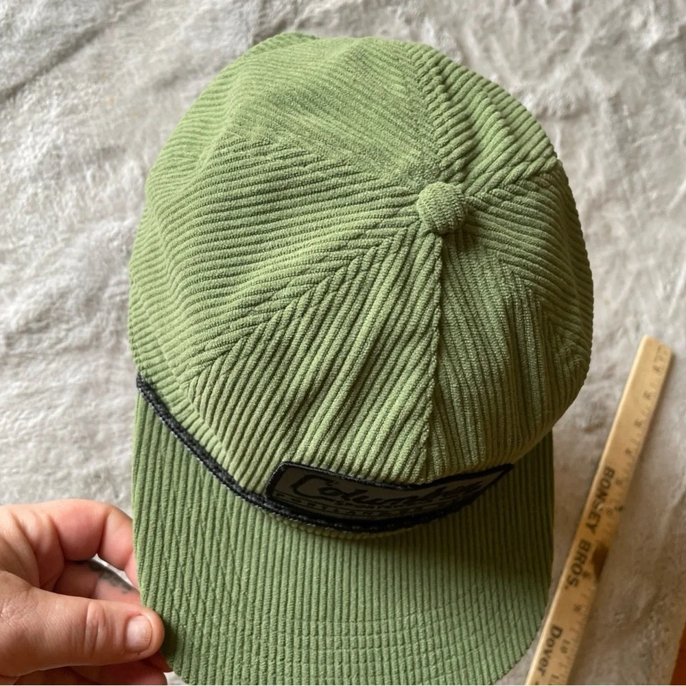 Columbia Green Corduroy Cap adjustable one size